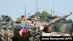 POLAND -- Polish and US troops take part in the Defender-Europe 20 joint military exercise at Drawsko Pomorskie training grounds, August 11, 2020