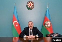 Azerbaijani President Ilham Aliyev addresses the nation on September 20 after Baku launched its offensive in Nagorno-Karbakh.